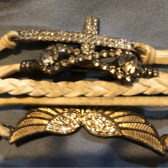 Jewelry - Cross an angel wing bracelet